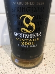 Springbank 2001 batch 1 - OB  